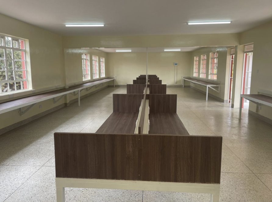 Empty computer lab classroom